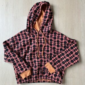 Black and Orange Patterned Hoodie